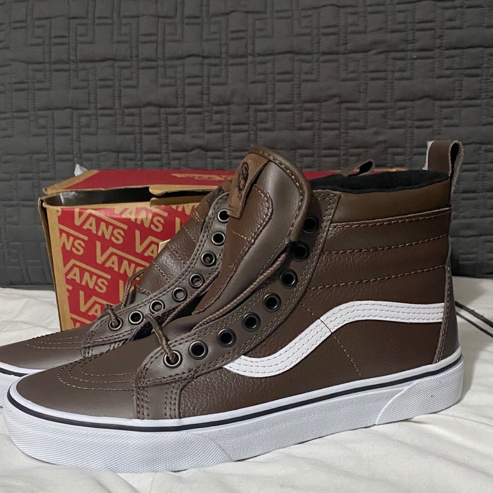 Vans Sk8-Hi brown leather